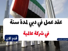 عقد عمل في دبي | لمدة سنة في شركة عالمية